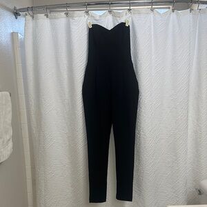 Adelyn Rae Strapless Black Jumpsuit